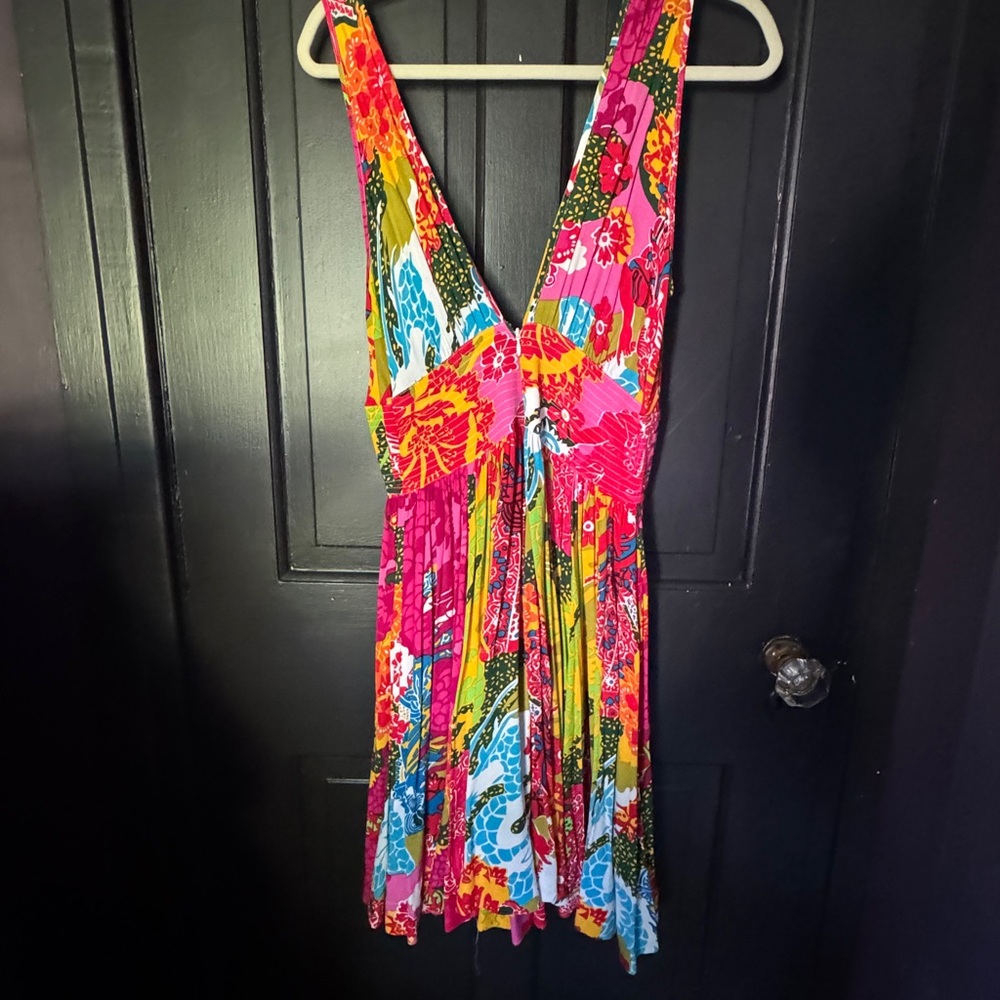 Trashy Diva psychedelic Dragons Deep Cut Dorris Dress - Picture 3 of 6